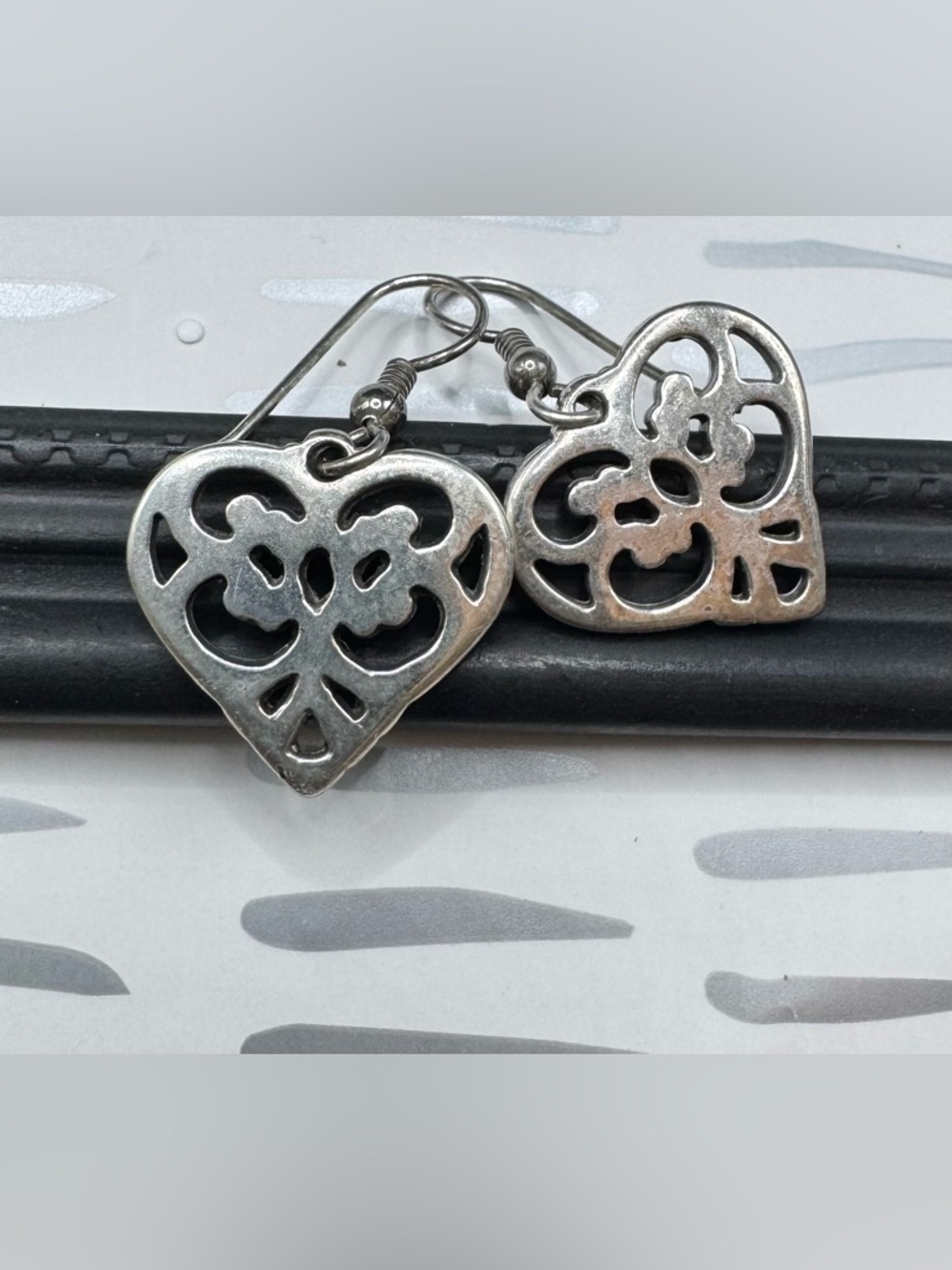 Brighton Geneva Heart Filigree Drop Earrings - retired